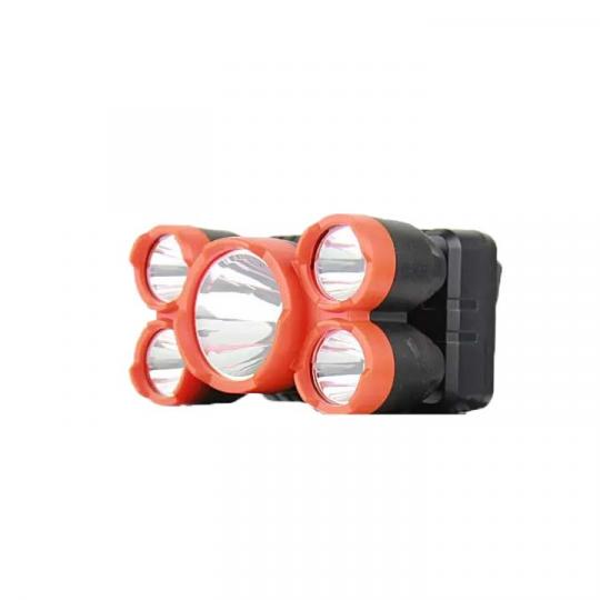 Фонарь налобный аккум комб. 5 х ХРЕ 1XPE + 4XPE LED 4 реж. зарядка от USB (шнур в комплекте)