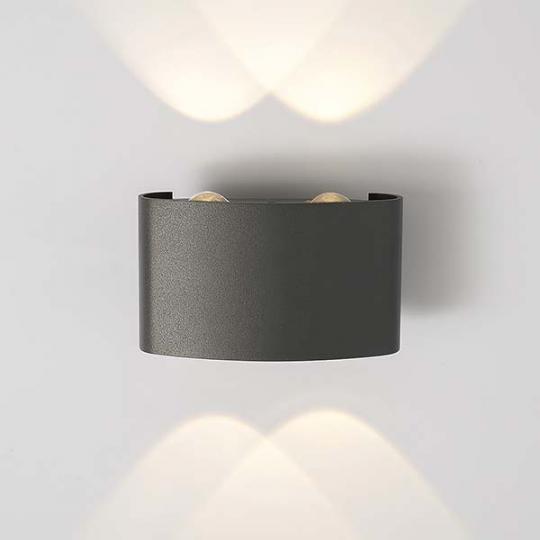 Светильник Электростандарт 1555 TECHNO LED TWINKY DOUBLE серый садово-парковый