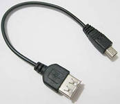 Шнур USB мини (5pin) шт.-USB-A шт.15см.