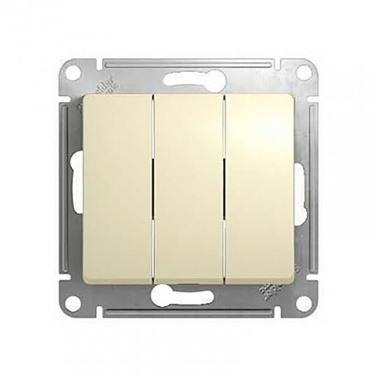 Выключатель Glossa 3P 10AX, IP20, бежевый Schneider Electric 