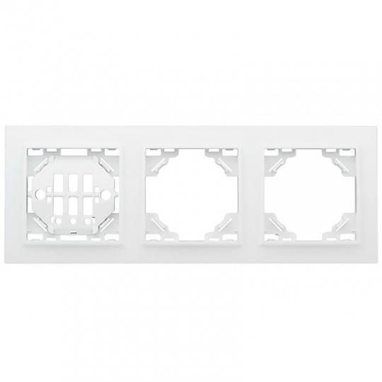 Рамка Минск 3Р белая гориз. ERM-G-303-10 ЭКФ Basic