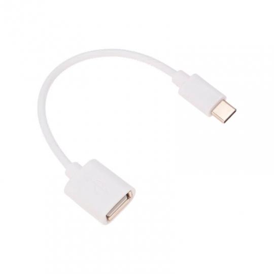 Кабель USB TYPE C на USB шнур 0,15М белый