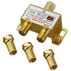 Разветвитель 2-WAY REXANT с закрутками GOLD