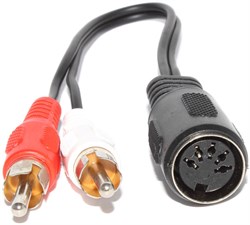 Переходник 2RCA - 5DIN гн.гибкий 