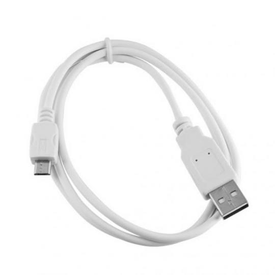 Шнур USB-micro USB белый 0,8м