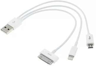 Шнур USB 3в1 для iPhone 5/4/microUSB