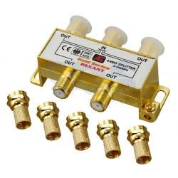 Разветвитель 4-WAY REXANT с закрутками GOLD