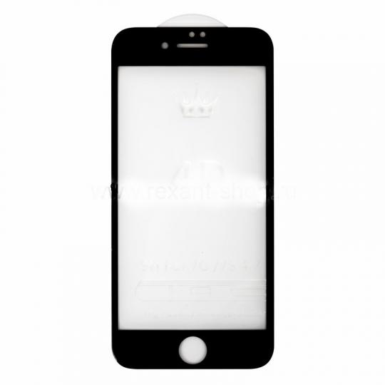Защитное стекло 4D для iPhone 7 черное