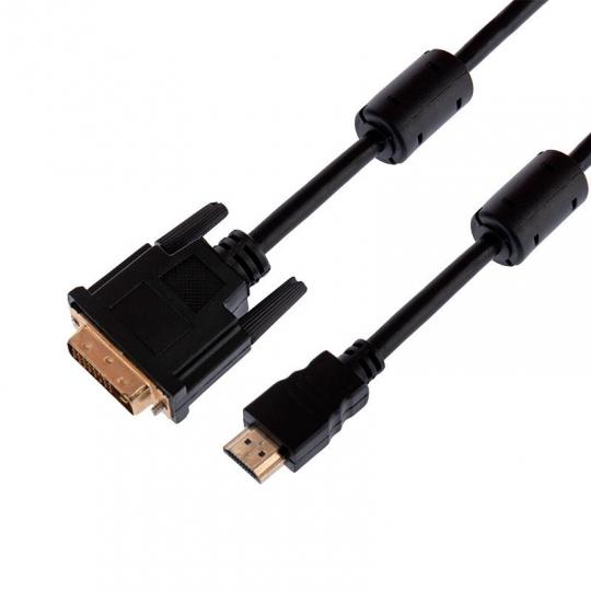 Шнур REXANT HDMI-DVI-D - 7м Gold с фильтрами