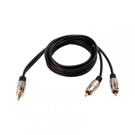 Шнур REXANT (Cabletech) ф3,5-2АЗ 1,5м FD-5116 металл.