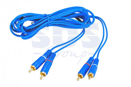 Шнур REXANT 2АЗ-2АЗ 5м синий GOLD FD-5014G