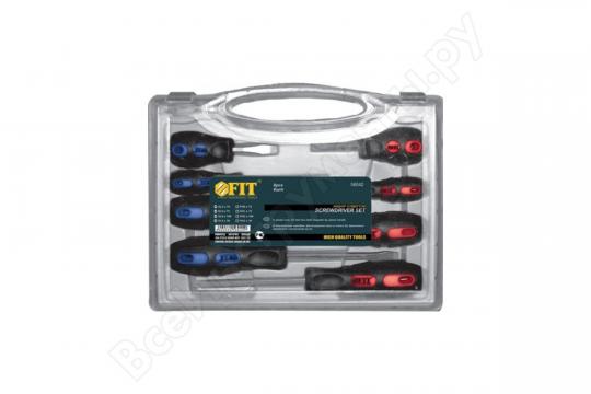 Набор отверток 8 предметов FIT 56042 в пластиковом чемодане