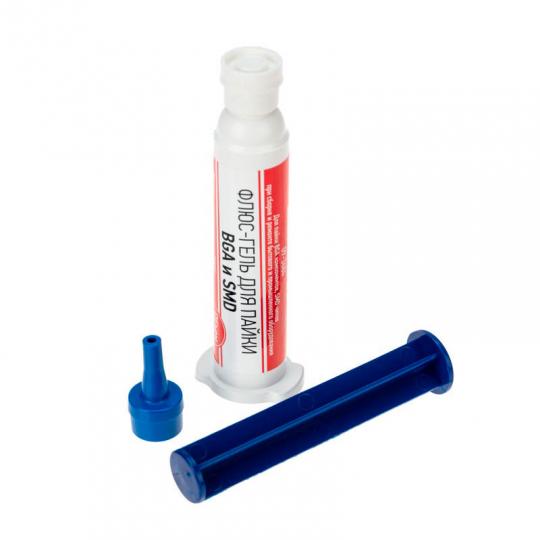 Флюс-гель для пайки BGA и SMD 12мл (шприц) REXANT 09-3684