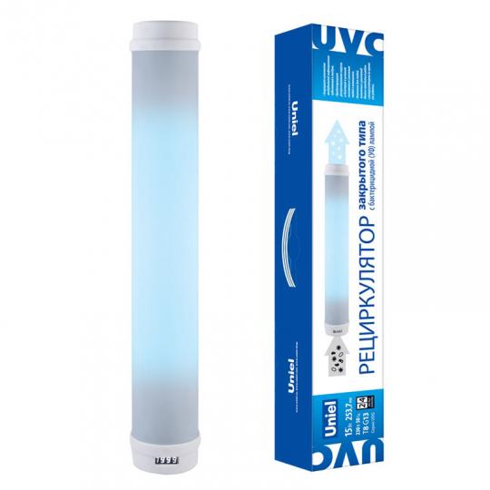 Рециркулятор закрытого типа Uniel UDG-M30A UVCB White G13, 15Вт, 95*105*610