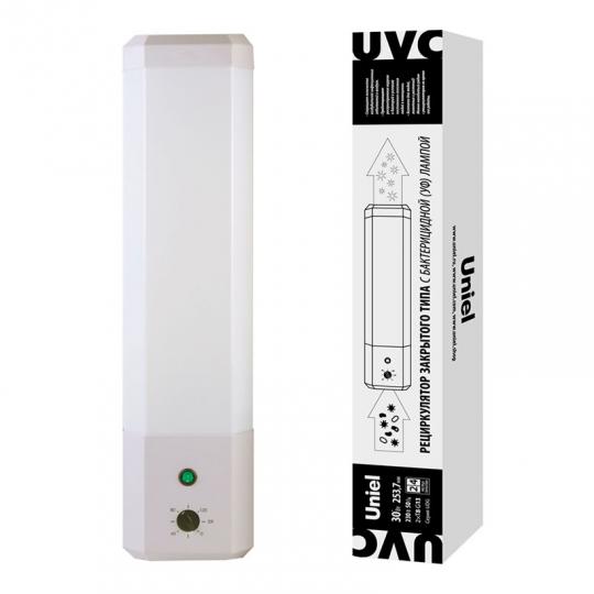 Рециркулятор закрытого типа Uniel UDG-M62T UVCB/TM White G13, 30Вт, 110*720.