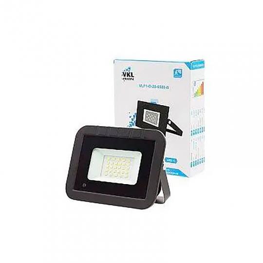 Прожектор с/д 20W, 6500K, 220В с МДД, черный VKL 
