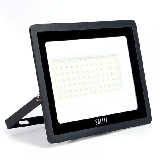 Прожектор 100W с/д SAFFIT 6400K IP65 220V/50Hz черный в компакт. корпусе SFL90-100