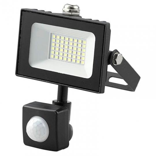 Прожектор с/д 30W, 220В, 2150Лм, 6500К, с ИК датч., черный GTAB GENERAL