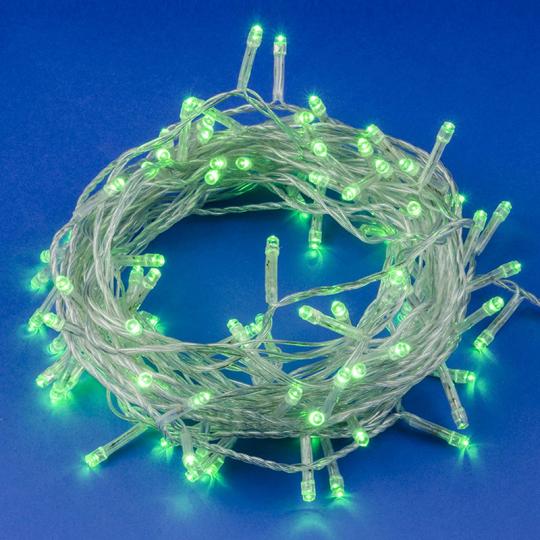 Гирлянда Uniel, свет зеленый, нить, с контр., 100LED, 10м.