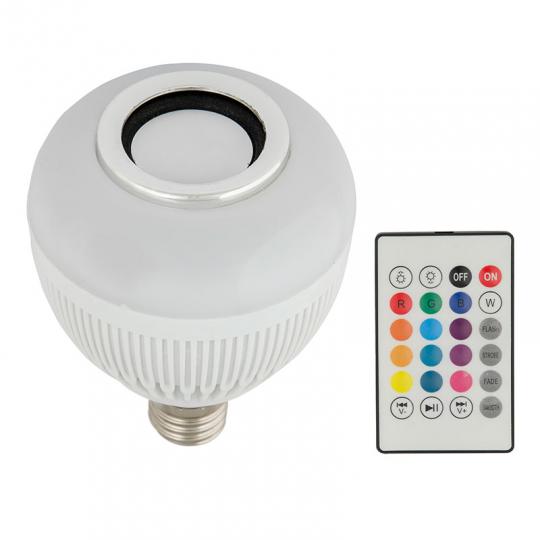 Диско-лампа VOLPE LED RGB 8W с динамиком и Bluetooth, ПДУ, Е27, 230 В
