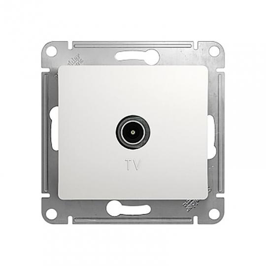 Розетка GLOSSA TV СП, проходная, белый  Schneider Electric