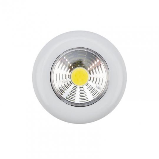 Светильник-кнопка Rexant 1LED 3Вт, 3*ААА, d70*25мм