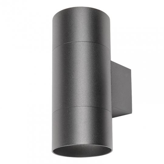 Фасадный настенный светильник General круглый, GWL-2MR16-M-IP20 BLACK