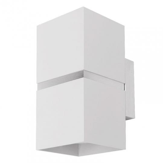 Фасадный настенный светильник General квадрат, GWL-2MR16-M-IP20 WHITE