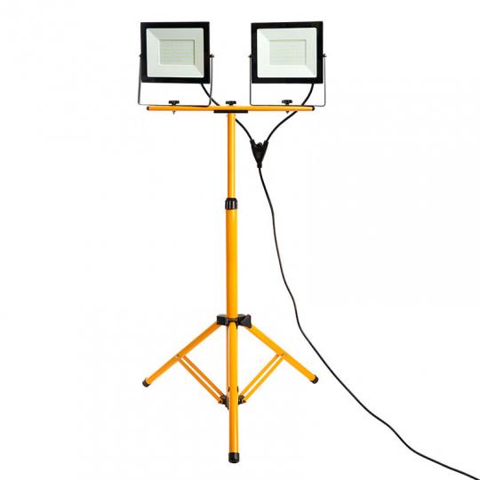 Прожектор Feron 2*100W 220в 6400К IP65, на штативе, черный LL-505