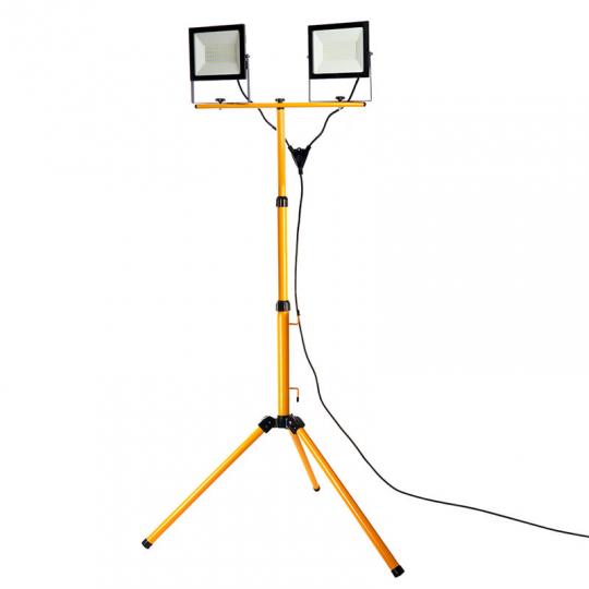 Прожектор Feron 2*70W 220в 6400К IP65, на штативе, черный LL-504