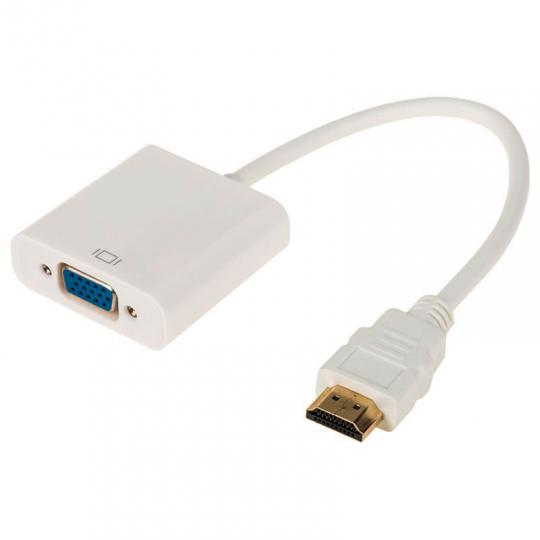 Переходник штекер HDMI - гнездо VGA, провод +3.5mm Аудио с питанием REXANT