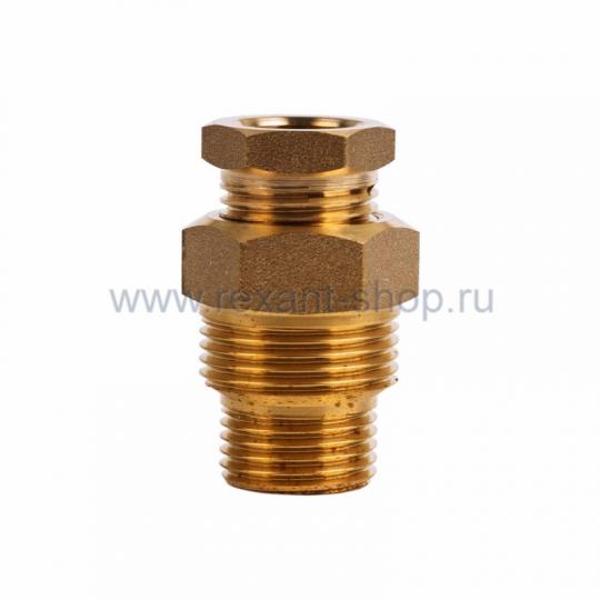 Сальник с двойной резьбой 1/2 и 3/4 для ввода кабеля в трубу Proconnect